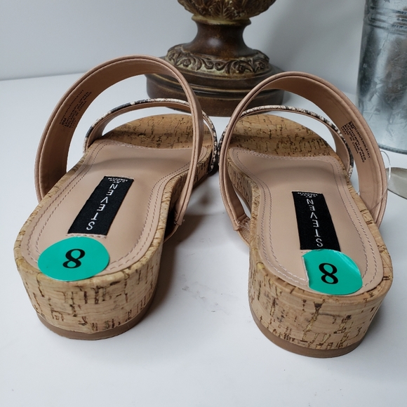 Steven-Steve Madden English Leather Sandels 8/9.5 - Picture 4 of 6